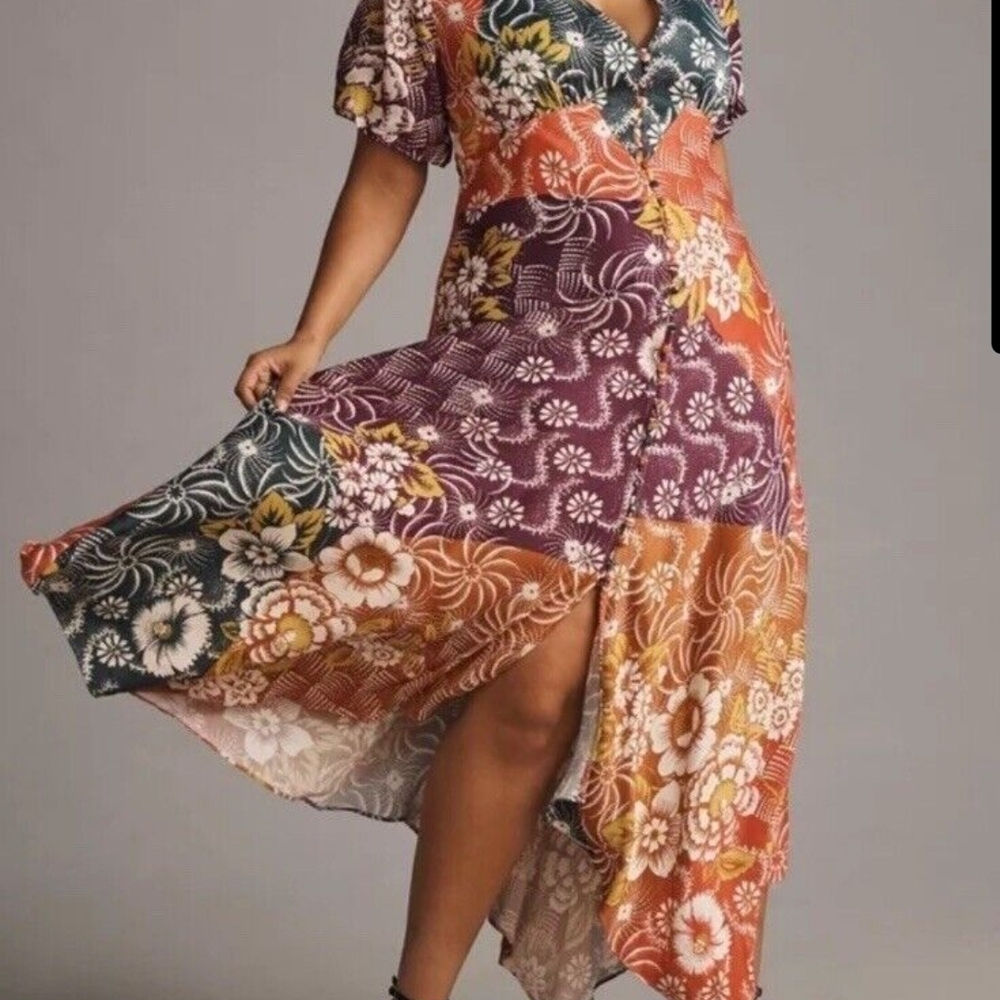 Floral Patchwork Maxi Dress